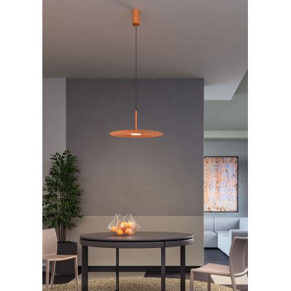 Redo 01-3045 - LED cable-hung pendant LAKE LED/13W/230V CRI 90 Ø 50 cm orange