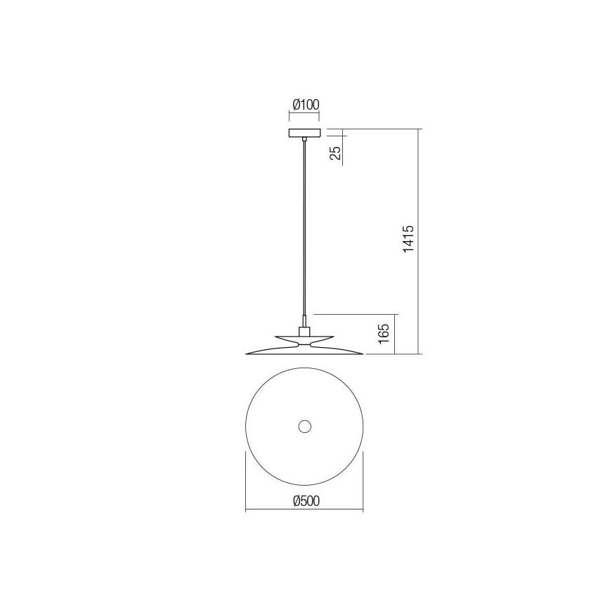 Redo 01-3048 - Cable-suspended pendant GUNNAR 1xE27/42W/230V Ø 50 cm white