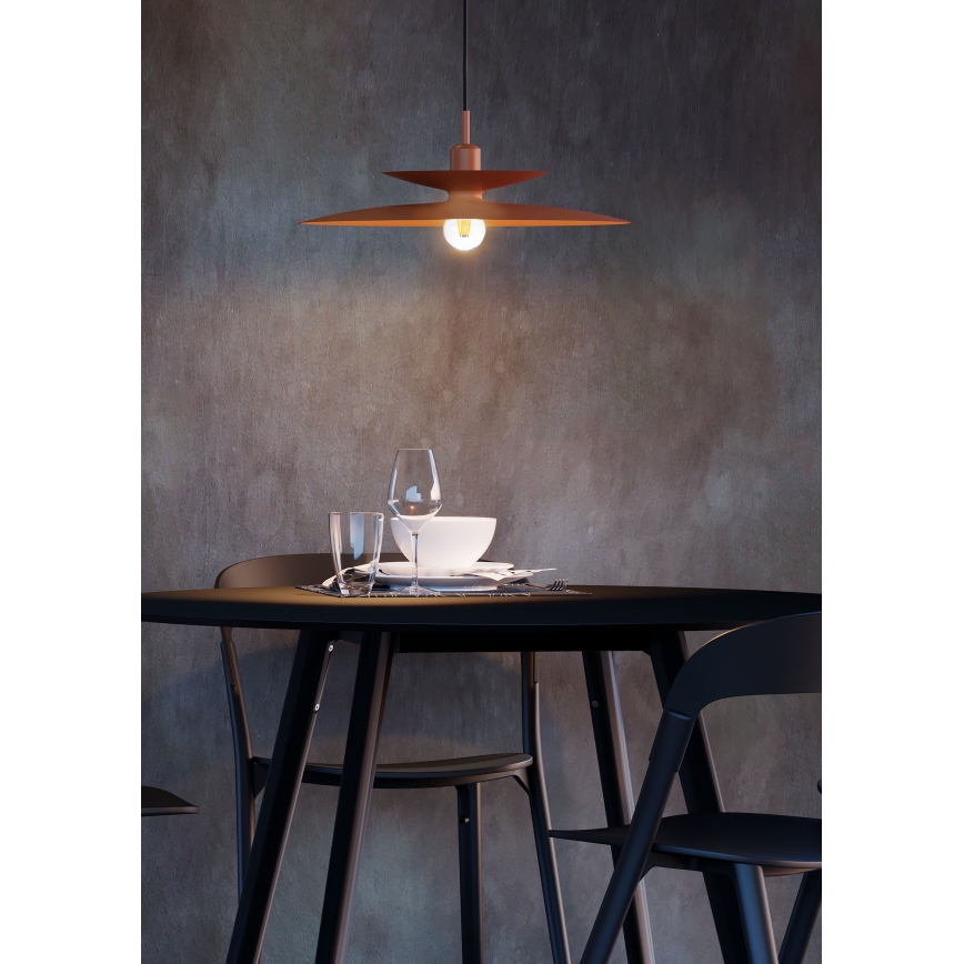 Redo 01-3049 - GUNNAR cable-suspended pendant light 1x E27/42W/230V, Ø 50 cm, orange