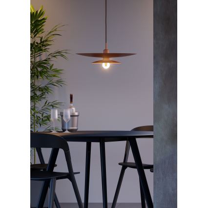 Redo 01-3049 - GUNNAR cable-suspended pendant light 1x E27/42W/230V, Ø 50 cm, orange