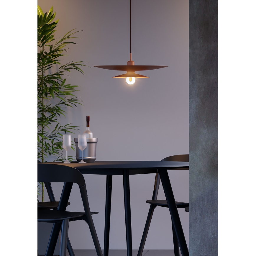 Redo 01-3049 - GUNNAR cable-suspended pendant light 1x E27/42W/230V, Ø 50 cm, orange