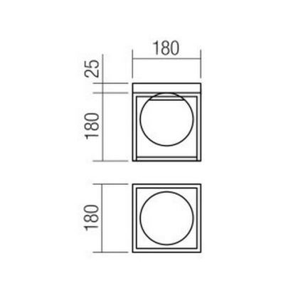 Redo 01-3053 - Ceiling light ZODIAC 1xE14/28W/230V