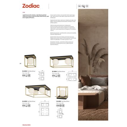 Redo 01-3054 - Ceiling light ZODIAC 2xE14/28W/230V