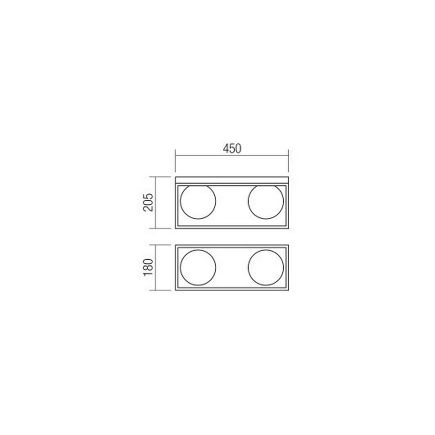 Redo 01-3054 - Ceiling light ZODIAC 2xE14/28W/230V