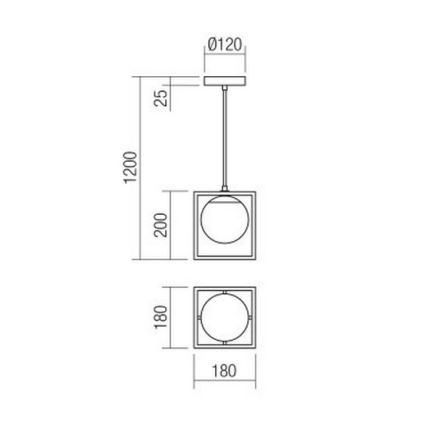 Redo 01-3056 - Chandelier on a string ZODIAC 1xE14/28W/230V