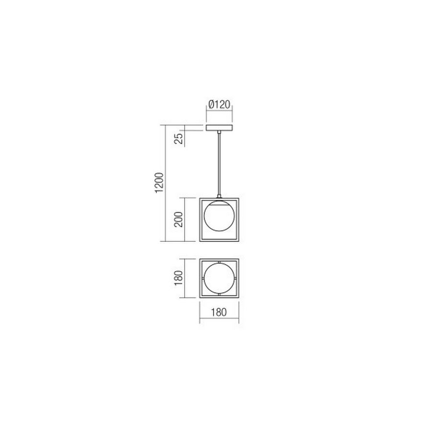 Redo 01-3056 - Chandelier on a string ZODIAC 1xE14/28W/230V