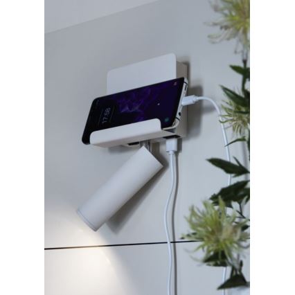 Redo 01-3083 - LED Wall spotlight PANEL LED/3,5W/230V USB white