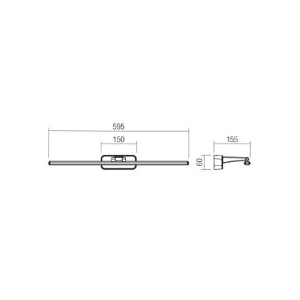 Redo 01-3085 - LED Picture light STEAM LED/12W/230V white