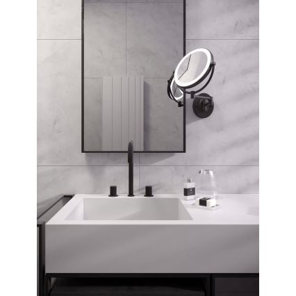 Redo 01-3088 - LED Dimmable touch cosmetic mirror SELFIE LED/7W/230V 3000/4000/6000K black