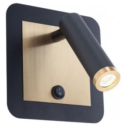 Redo 01-3092 - LED Wall spotlight CLOSER LED/6W/230V black