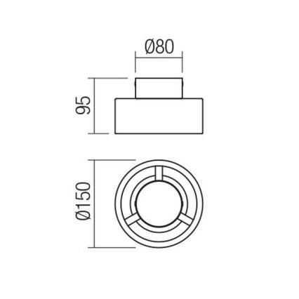 Redo 01-3096 - LED Ceiling light PUNKT LED/6W/230V white