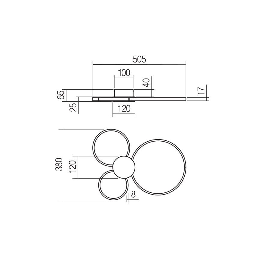 Redo 01-3105 - LED Ceiling light ATOM LED/20W/230V