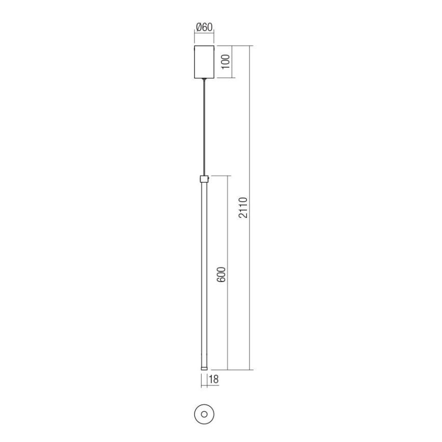 Redo 01-3115 - LED Chandelier on a string TABOO LED/9W/230V brass