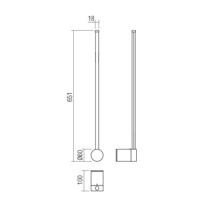 Redo 01-3120 - LED Wall light TABOO LED/9W/230V white
