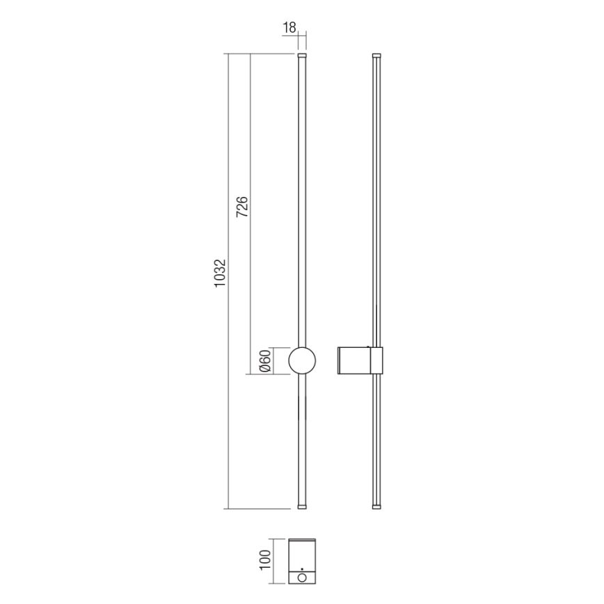 Redo 01-3124 - LED Wall light TABOO LED/11W/230V brass