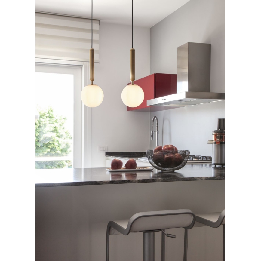 Redo 01-3130 - Chandelier on a string HAIKU 1xE14/28W/230V d. 15 cm brass