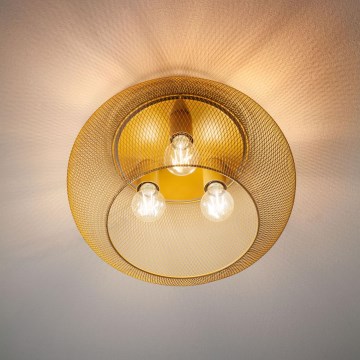 Redo 01-3139 - Ceiling light CROKET 3xE27/42W/230V d. 40 cm gold