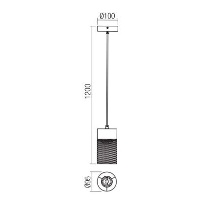 Redo 01-3141 - Chandelier on a string STEM 1xE27/42W/230V