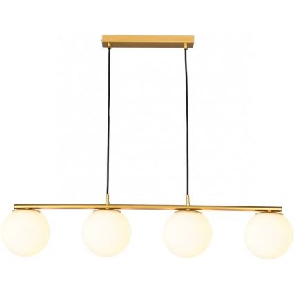 Redo 01-3155 - Chandelier on a string BOWLING 4xE27/42W/230V gold