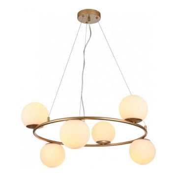 Redo 01-3157 - Chandelier on a string BOWLING 6xE14/28W/230V gold