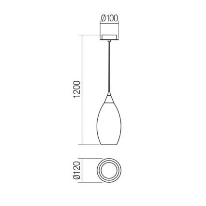 Redo 01-3189 - Chandelier on a string TANNER 1xE14/28W/230V d. 12 cm