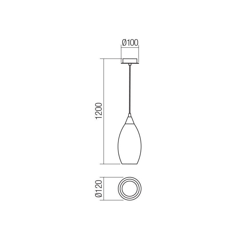 Redo 01-3189 - Chandelier on a string TANNER 1xE14/28W/230V d. 12 cm