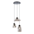 Redo 01-3197 - Chandelier on a string LUKE 3xE27/42W/230V d. 46 cm black