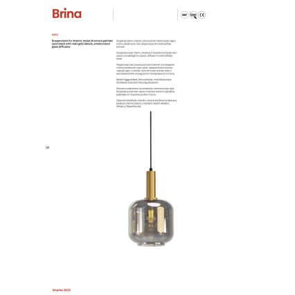 Redo 01-3215 - Chandelier on a string BRINA 6xE27/23W/230V
