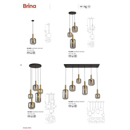 Redo 01-3215 - Chandelier on a string BRINA 6xE27/23W/230V