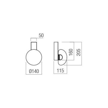 Redo 01-3240 - LED Wall light SINCLAIR LED/6,5W/230V CRI 93 IP21 black