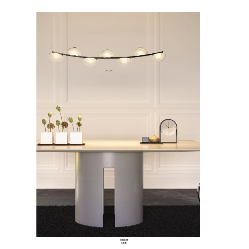 Redo 01-3243 - LED Dimmable chandelier on a string SINCLAIR LED/35W/230V CRI 93 IP21 gold