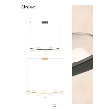 Redo 01-3243 - LED Dimmable chandelier on a string SINCLAIR LED/35W/230V CRI 93 IP21 gold