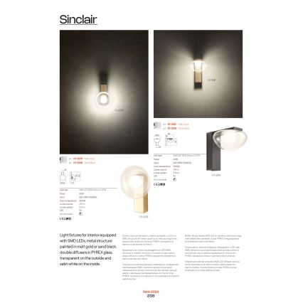 Redo 01-3243 - LED Dimmable chandelier on a string SINCLAIR LED/35W/230V CRI 93 IP21 gold