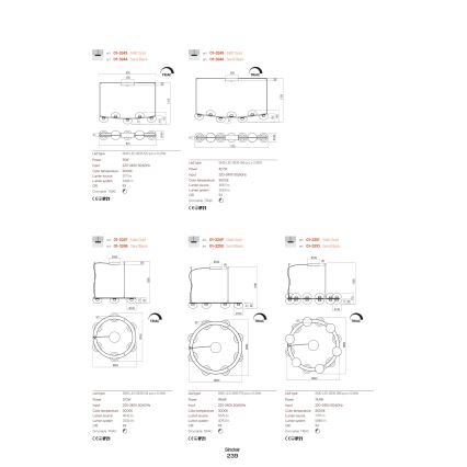 Redo 01-3244 - LED Dimmable chandelier on a string SINCLAIR LED/35W/230V CRI 93 IP21 black