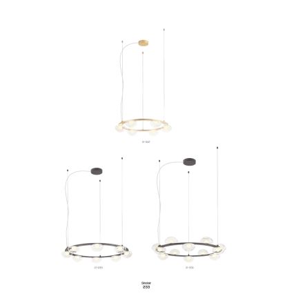 Redo 01-3248- LED Dimmable chandelier on a string SINCLAIR LED/37,2W/230V CRI 93 IP21 black