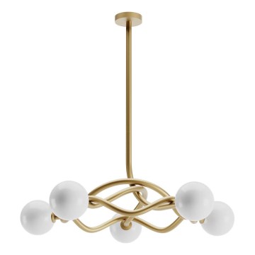 Redo 01-3258 - CONFUSIO rod-mounted chandelier 5xE14/28W/230V Ø 96 cm, gold
