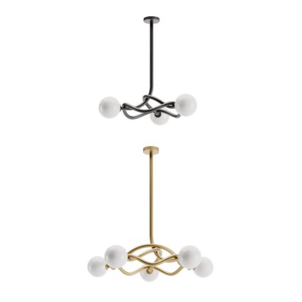 Redo 01-3258 - CONFUSIO rod-mounted chandelier 5xE14/28W/230V Ø 96 cm, gold