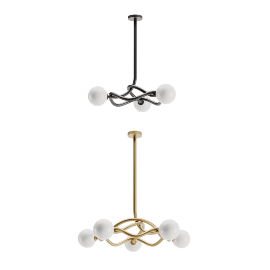 Redo 01-3258 - CONFUSIO rod-mounted chandelier 5xE14/28W/230V Ø 96 cm, gold