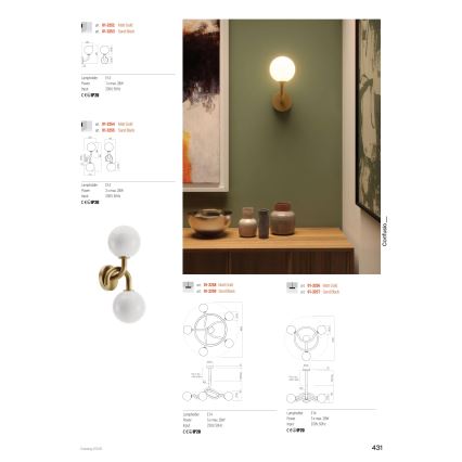 Redo 01-3258 - CONFUSIO rod-mounted chandelier 5xE14/28W/230V Ø 96 cm, gold