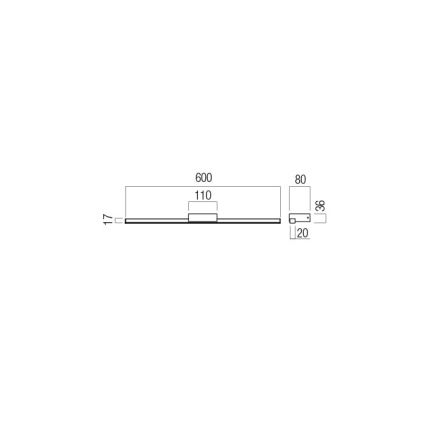 Redo 01-3268 - LED Bathroom mirror lighting ASTON LED/12W/230V 60 cm CRI 90 IP44 white