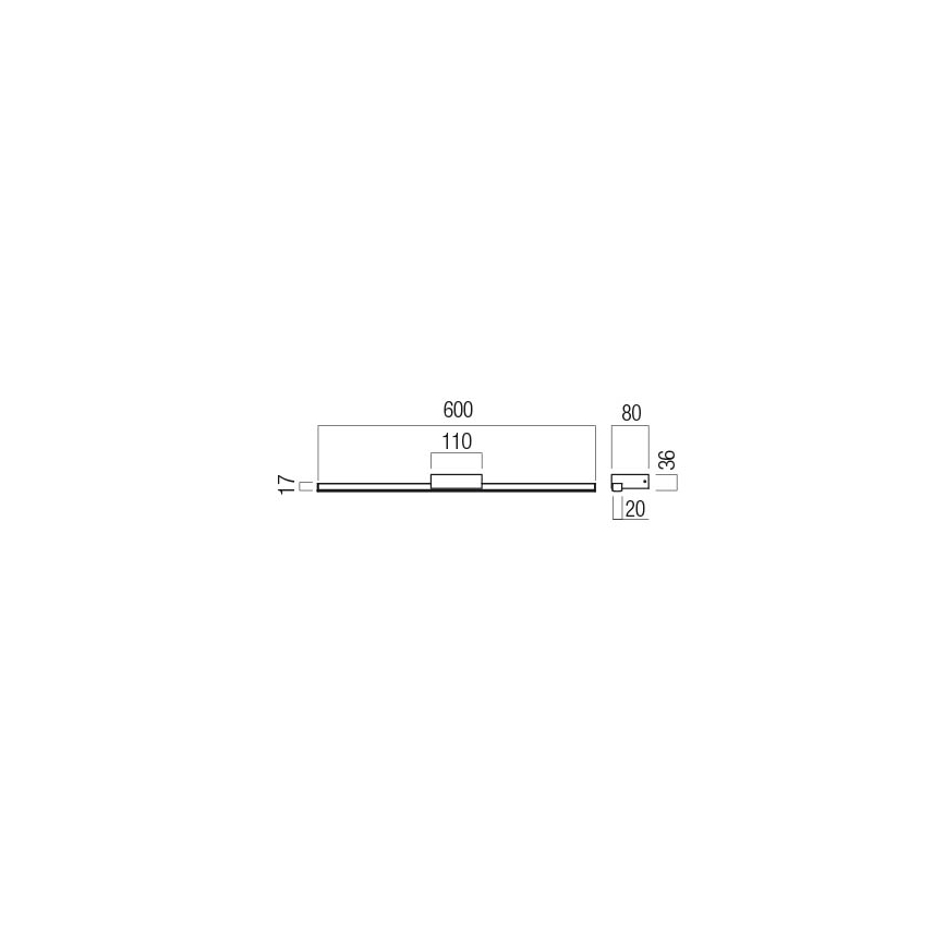 Redo 01-3268 - LED Bathroom mirror lighting ASTON LED/12W/230V 60 cm CRI 90 IP44 white