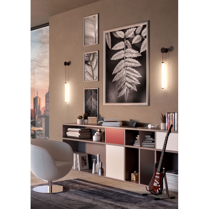 Redo 01-3302 - SWING Dimmable LED Wall Light, 9W/230V, 3000/4000K, CRI 90, Black