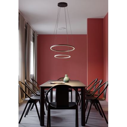 Redo 01-3343 - LEO Dimmable Cable-Suspended LED Chandelier LED/115W/230V 3000/4000K CRI 90 Black