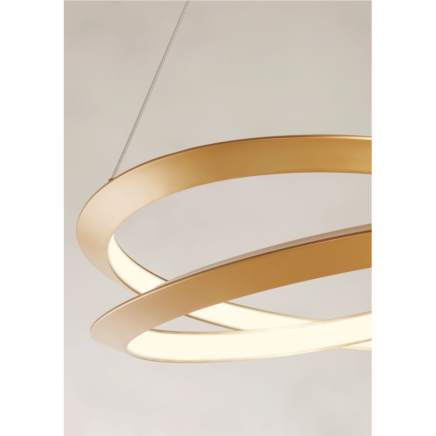 Redo 01-3377 - STORM LED Dimmable Cable Pendant Lamp, 60W, 230V, 3000/4000/6000K, CRI 90, Ø 80 cm, Gold