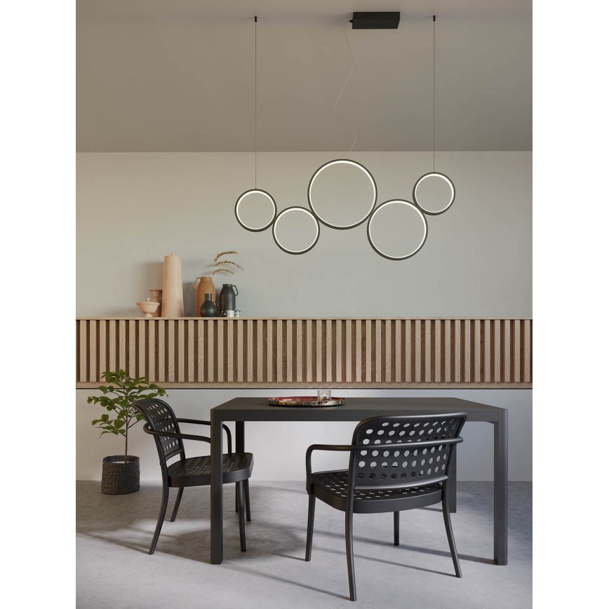 Redo 01-3384 - LED Dimmable chandelier on a string ATHENA LED/40W/230V 3000/4000/6000K CRI98 black