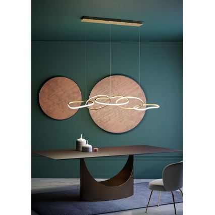 Redo 01-3392 - BIAS LED/120W/230V Dimmable Cable-Suspended Pendant 3000/4500/6500K CRI 90 Gold