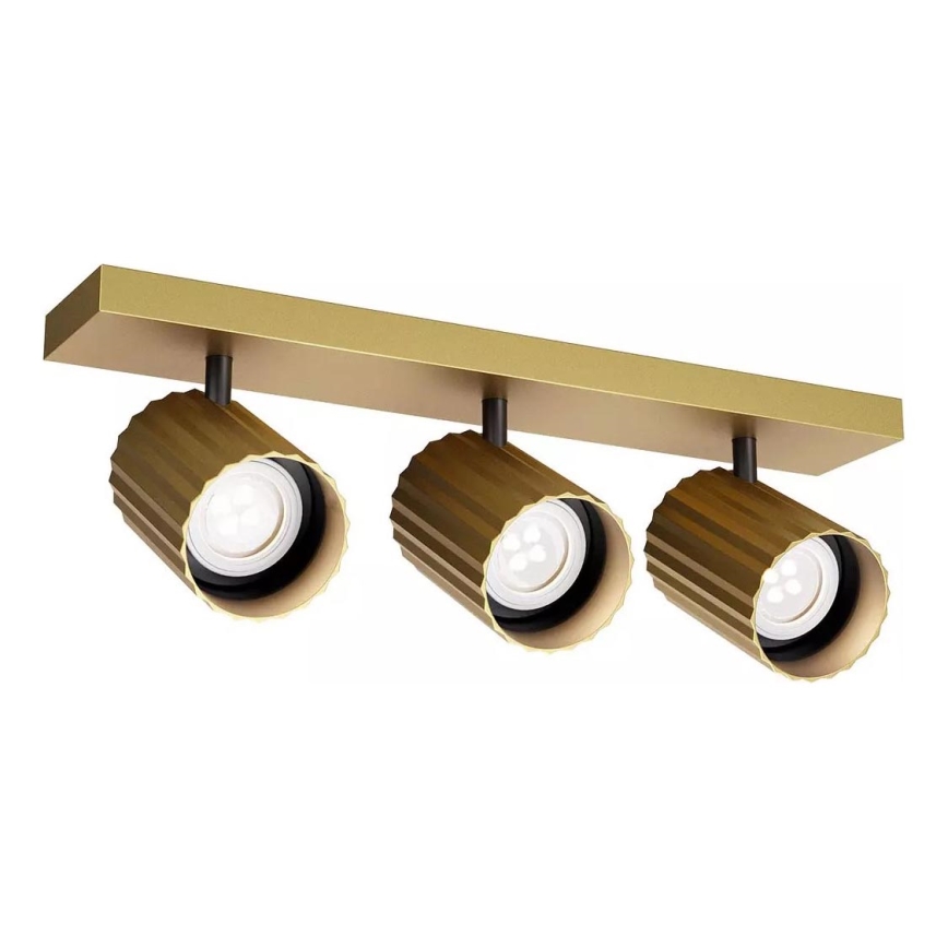 Redo 01-3405 - DELPHI spotlight 3xGU10/7W/230V, gold finish