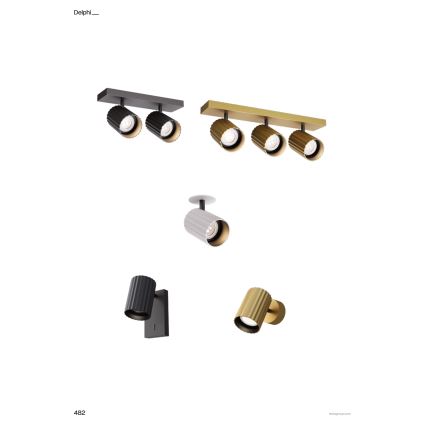 Redo 01-3405 - DELPHI spotlight 3xGU10/7W/230V, gold finish