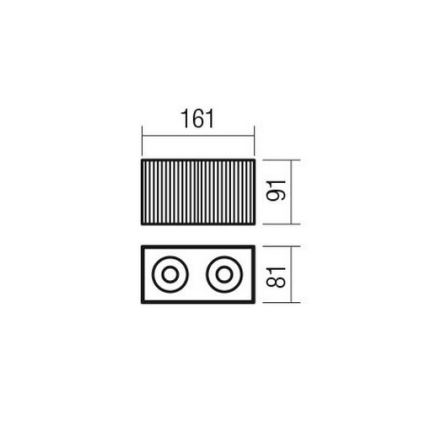 Redo 01-3410 - Spotlight DELPHI 2xGU10/7W/230V 16,1x8,1 cm white