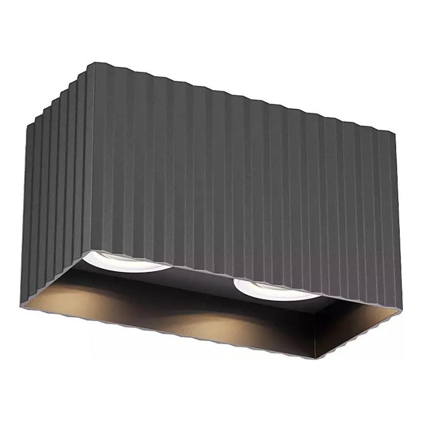 Redo 01-3412 - DELPHI Spotlight 2xGU10/7W/230V 16.1x8.1 cm Black